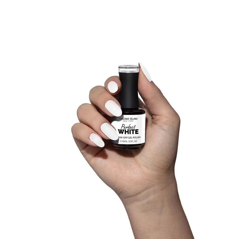 Madam Glam Soak Off Gel Polish Perfect White