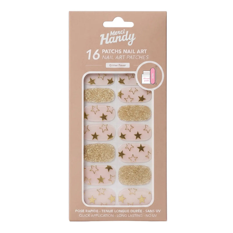 Merci Handy Nail Art Patches Glitter Fever