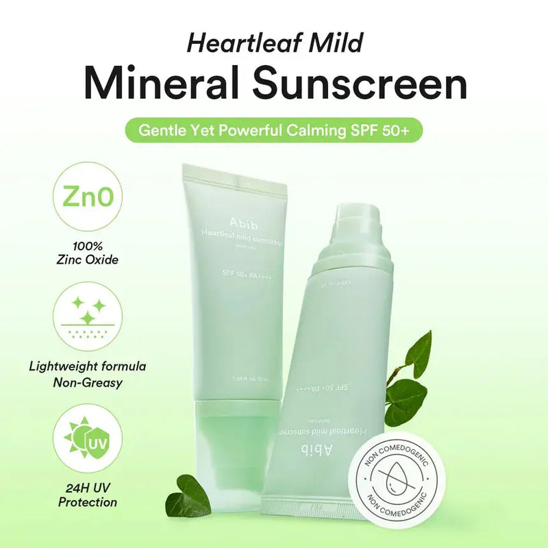 Abib Heartleaf Mild Sunscreen Relief Tube