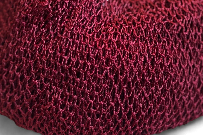 African Fabs African Net Sponge Sapo Burgundy Red