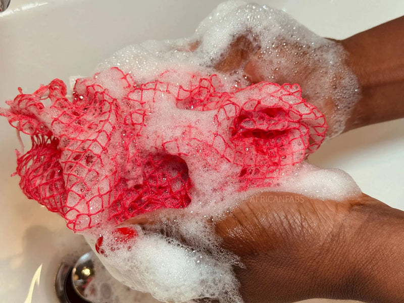 African Fabs African Net Sponge Sapo Mustard