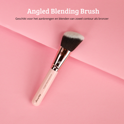 Boozyshop Pink & Rose Gold Angled Blending Brush