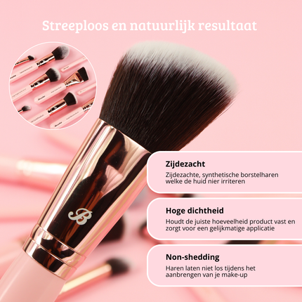 Boozyshop Pink & Rose Gold Face Brush Duo