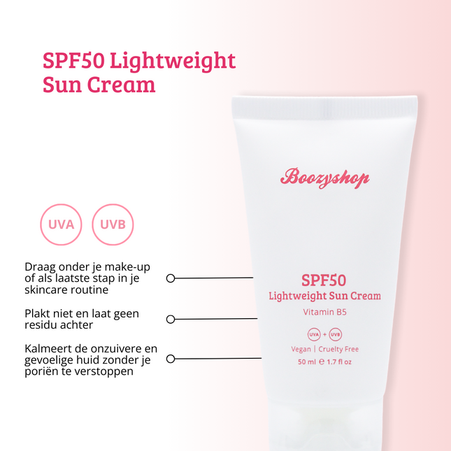 Boozyshop SPF50 Lightweight Sun Cream