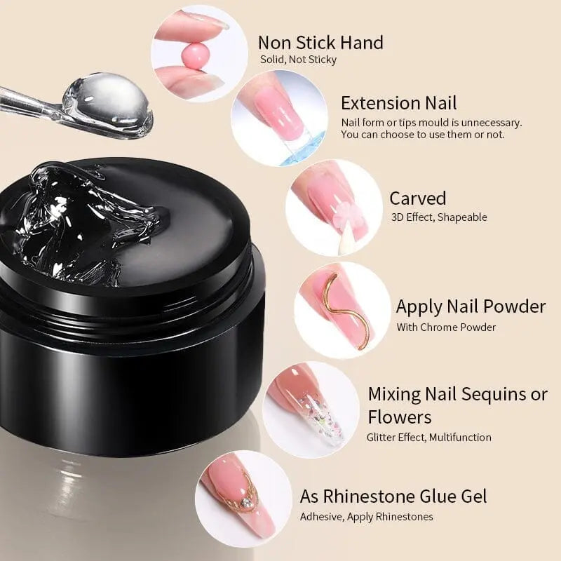 Born Pretty Pure Color & Glitter Non Stick Hand Extension Gel NEG30