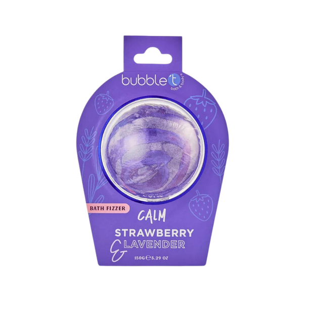 Bubble T Cosmetics Calm Bath Fizzer In Strawberry & Lavender