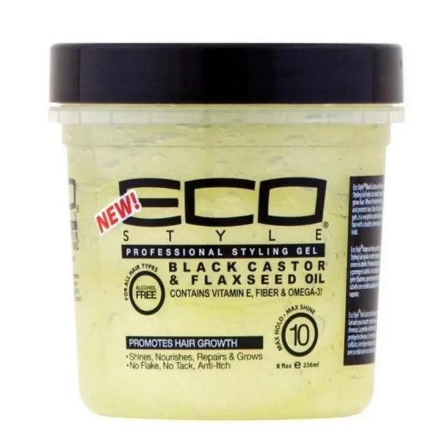 EcoStyle Styling Gel Black Castor & Flaxseed Oil