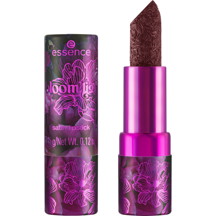 Essence In The Bloom Light Satin Lipstick 01 Kisses At Midnight