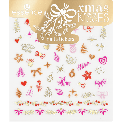 Essence Xmas Kisses Nail Stickers 01 Mistletoe Magic, Stick Around!