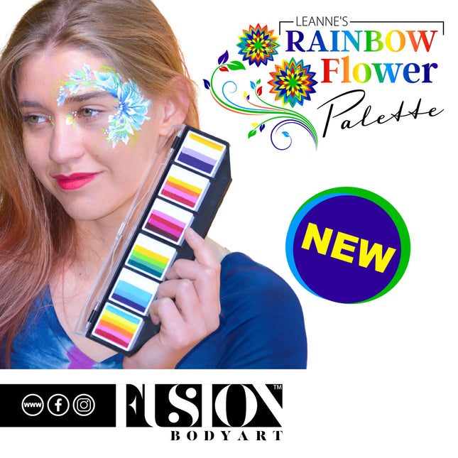 Fusion Body Art Leanne's Rainbow Flower Palette