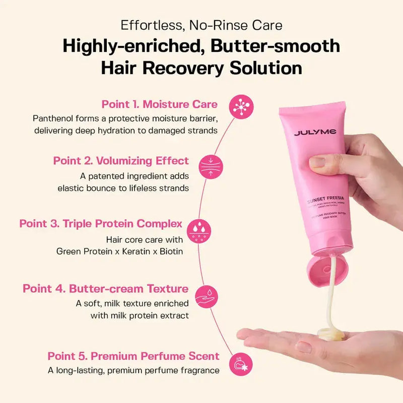 JULYME Perfume Recovery Butter Hair Mask Sunset Freesia