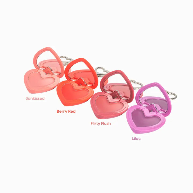 Kara Beauty Stay Blushin! Lip and Cheek Cream Blush Keychain Berry Red
