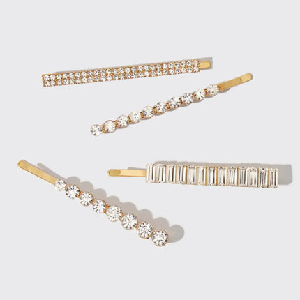 Kitsch All Dressed up Rhinestone Bobby Pins 4 Piece Set