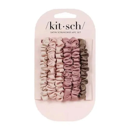 Kitsch Ultra Petite Satin Scrunchies Terracotta