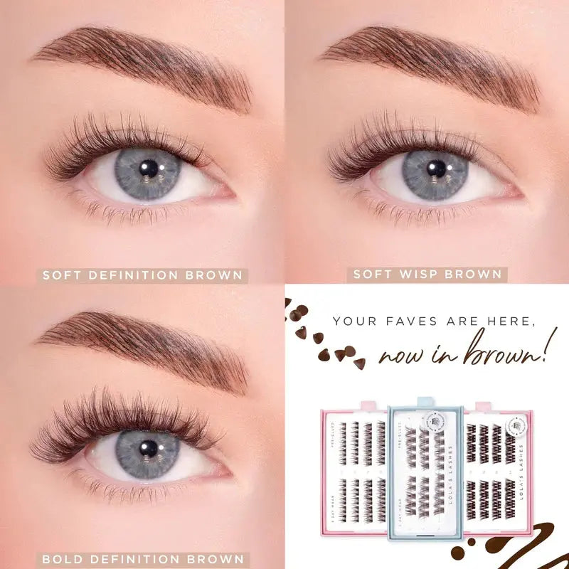 Lola's Lashes Soft Definition Dark Brown Pre-Glued Lashes
