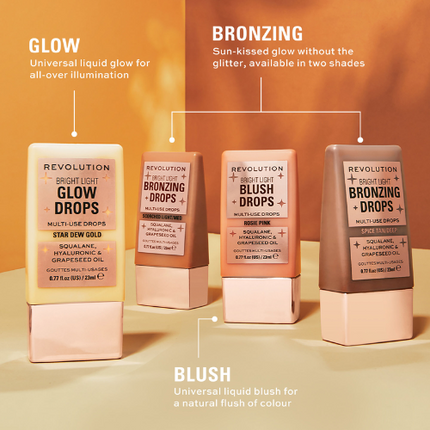 Makeup Revolution Bright Light Blush Drops Pink Rosie