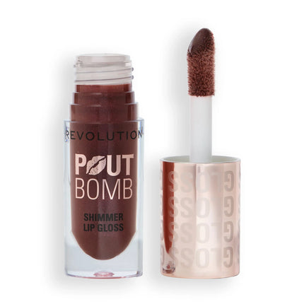 Makeup Revolution Pout Bomb Shimmer Gloss Chocolate Sparkle