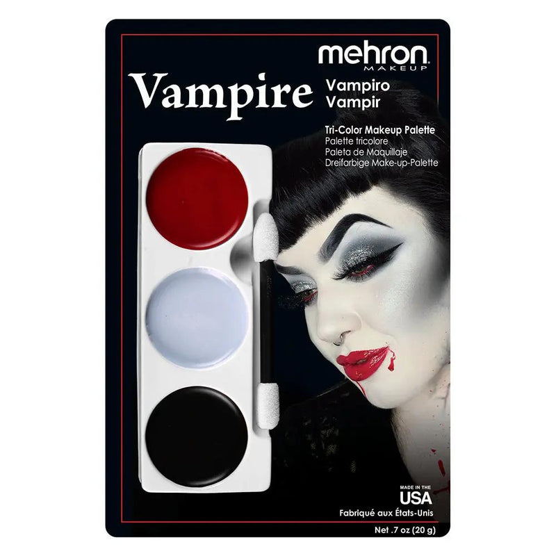 Mehron Makeup Tri-Color Makeup Palette Vampire