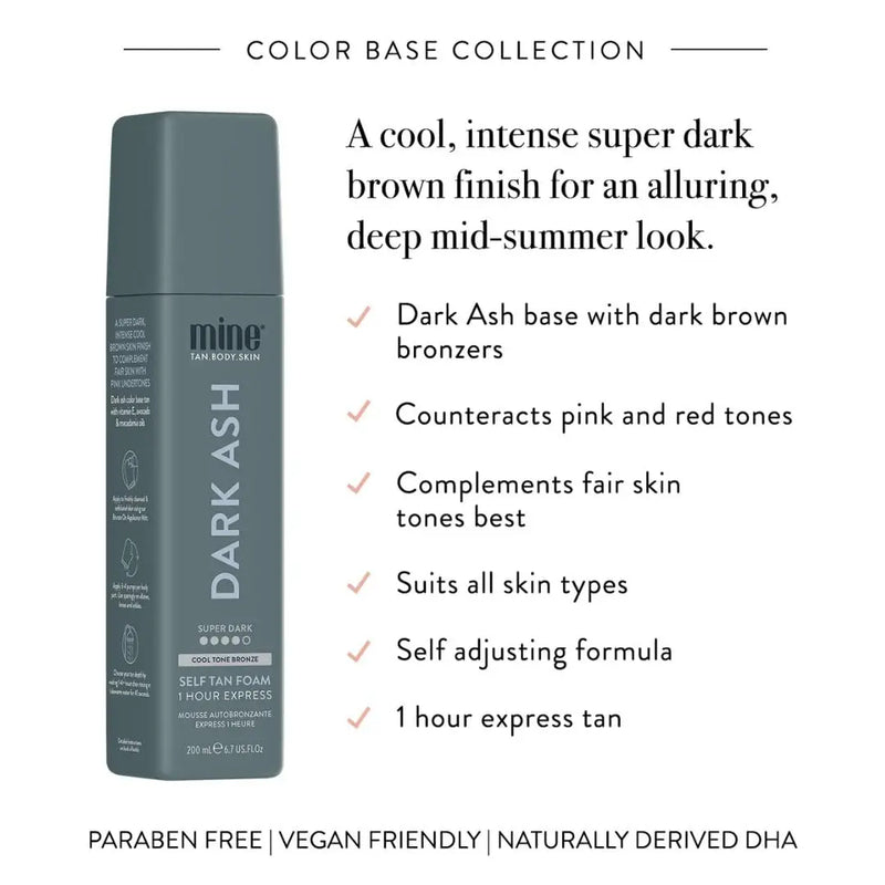 MineTan Dark Ash Self Tan Foam