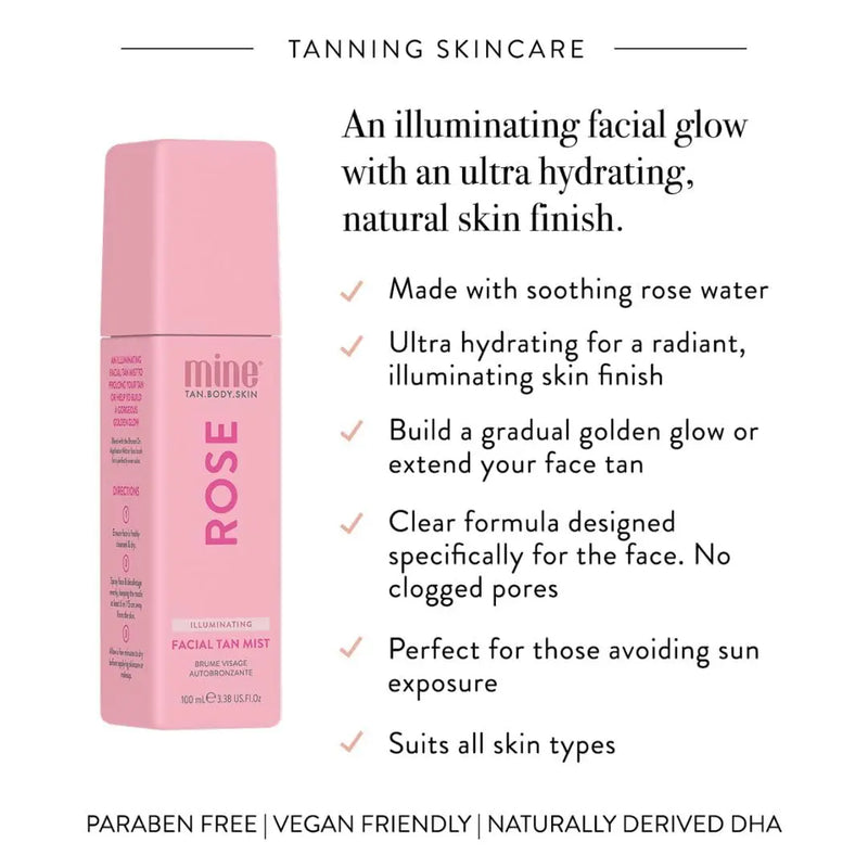 MineTan Rose Illuminating Facial Tan Mist
