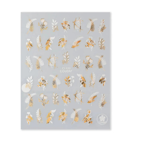 Modena Nails Nail Art Gold Glam Stickers 09