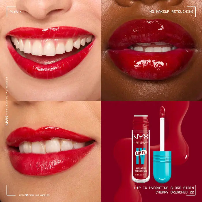 NYX Professional Makeup Lip IV Hydrating Gloss Cherry Drenched