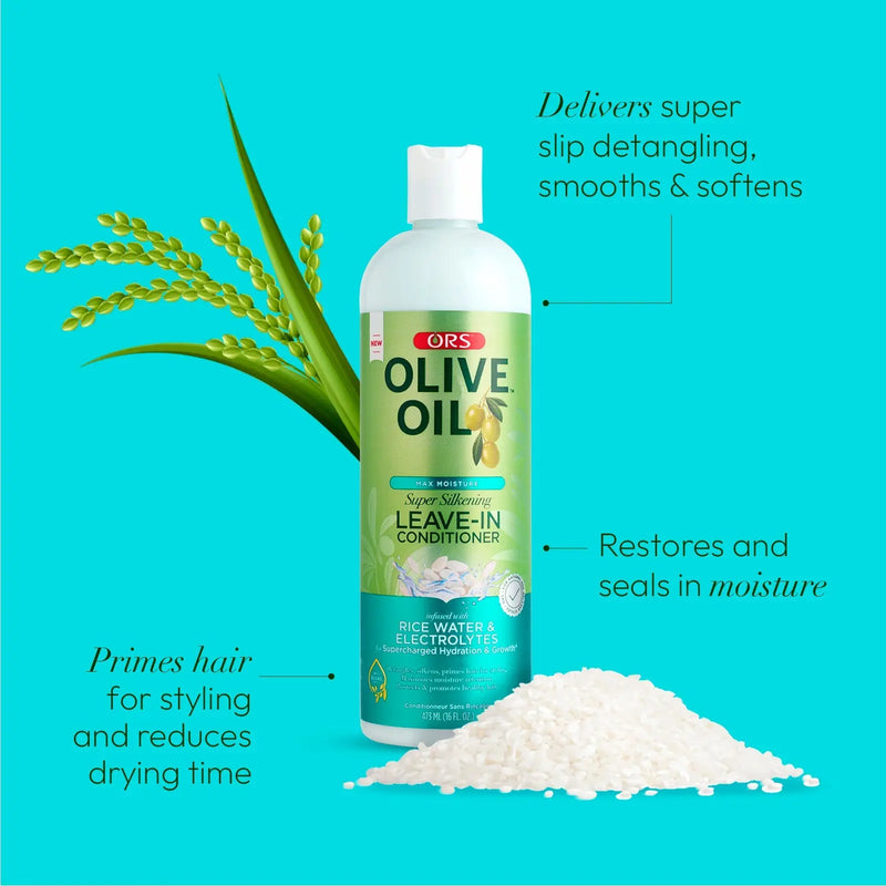 ORS Olive Oil Max Moisture Rice Water Leave-in Conditioner
