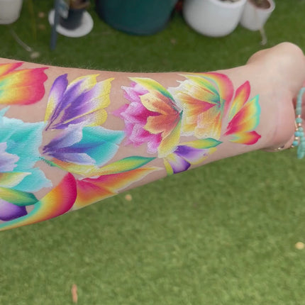 Fusion Body Art Leanne's Rainbow Flower Palette