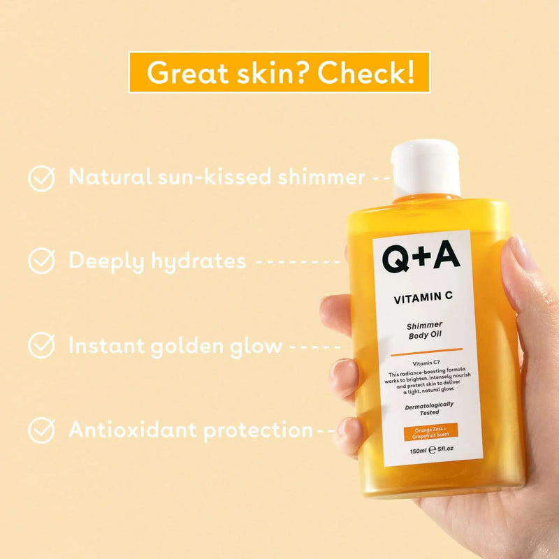 Q+A Vitamin C Shimmer Body Oil