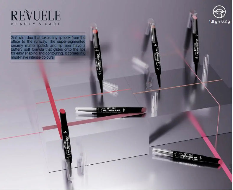 Revuele Matte Lipstick & Lip Liner 04 Rose