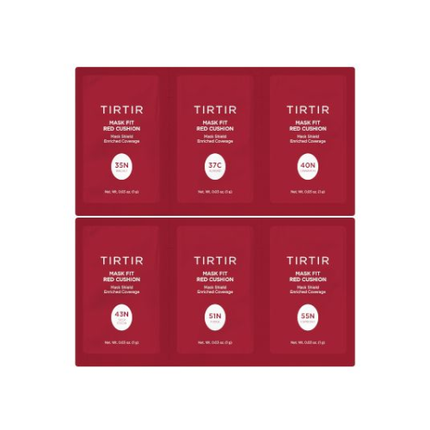 TIRTIR Mask Fit Red Cushion 6 Shade Trial Kit Deep