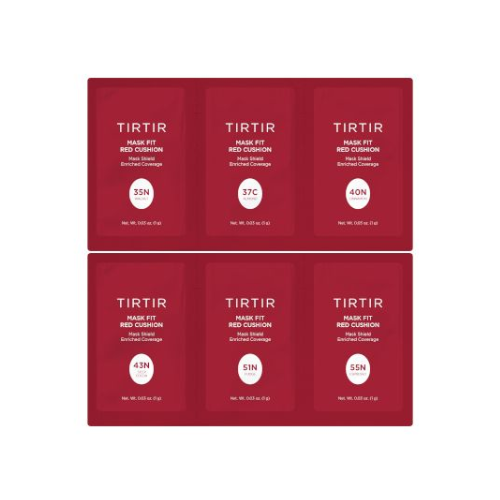 TIRTIR Mask Fit Red Cushion 6 Shade Trial Kit Deep