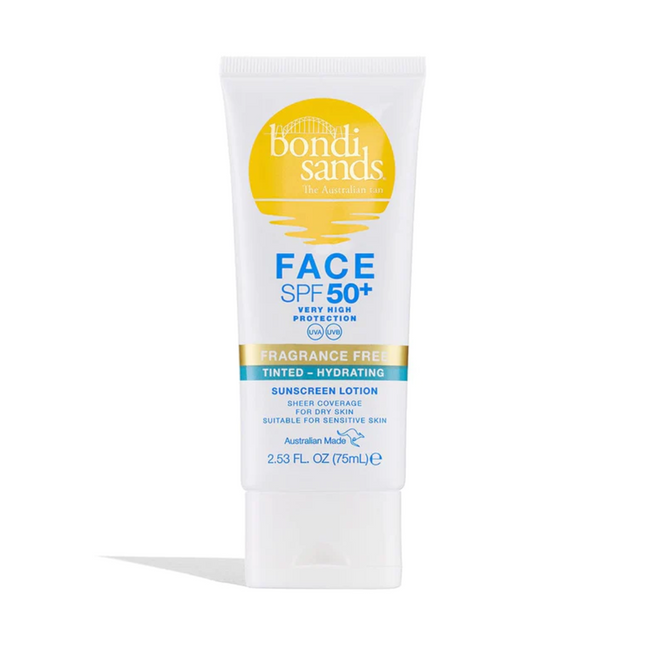 Bondi Sands Sunscreen Face Lotion SPF 50+ Fragrance Free Tinted