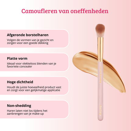 Boozyshop Soft Pink & Gold Brightening Concealer Brush