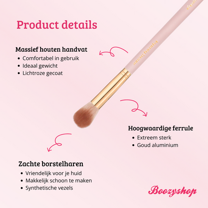 Boozyshop Soft Pink & Gold Brightening Concealer Brush