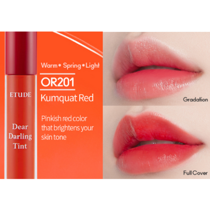 Etude House Dear Darling Water Gel Tint OR201 Kumquat Red