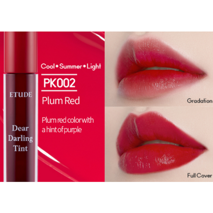 Etude House Dear Darling Water Gel Tint PK002 Plum Red