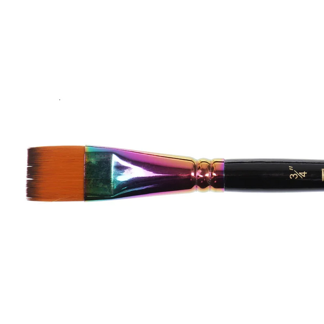 Fusion Body Art Pixie's Dream Flat Rainbow Face Paint Brush 3/4 Inch