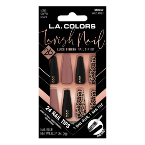 LA Colors Lavish Nails Luxe Finish Nail Tip Kit Wild Rush