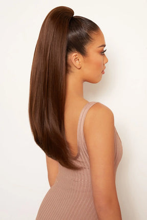 Lullabellz Sleek Full Body 22 Inch Ponytail Chocolate Brown