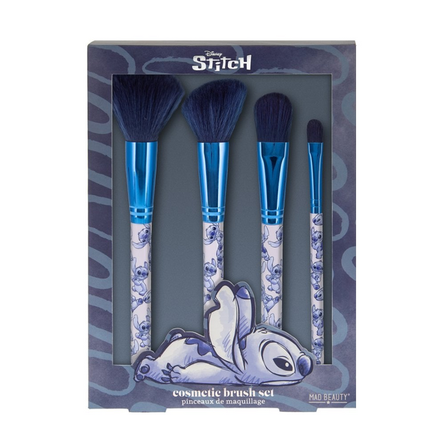 Mad Beauty Stitch Denim Cosmetic Brush Set