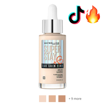 Maybelline Superstay 24H Skin Tint Bright Skin Like Coverage Foundation Light/Medium