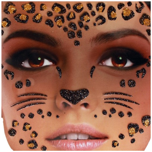 PXP Professional Colours Face Tattoo Sticker Leopard