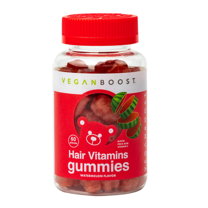 Veganboost Hair Vitamins Watermelon Gummies